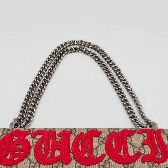 Gucci Beige GG Supreme Canvas Embroidered Sequin Small Dionysus Shoulder Bag - Picture 7 of 12